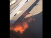 В аэропорту РФ самолет загорелся прямо перед взлетом