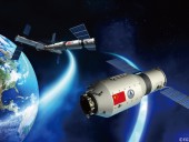 Китайская Tiangong-2 упала в Тихий океан