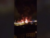 На химическом заводе во Франции вспыхнул крупный пожар