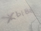В Беларуси 13-летняя школьница написала на асфальте 