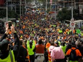 В Мельбурне строители вышли на митинг против карантинных ограничений