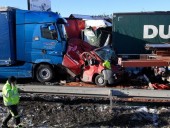 В Чехии произошло столкновение нескольких автомобилей из-за сильного снегопада